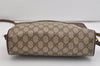 Authentic GUCCI Web Sherry Line Shoulder Bag GG PVC Leather Brown Junk 4220J