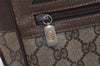 Authentic GUCCI Web Sherry Line Shoulder Bag GG PVC Leather Brown Junk 4220J
