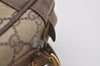 Authentic GUCCI Web Sherry Line Shoulder Bag GG PVC Leather Brown Junk 4220J