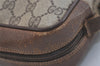 Authentic GUCCI Web Sherry Line Shoulder Bag GG PVC Leather Brown Junk 4220J