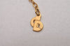 Authentic Christian Dior Gold Tone Chain Pendant Necklace CD 4221I