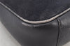 Authentic GUCCI Bamboo 2Way Shoulder Hand Bag Suede Leather Black Junk 4221K