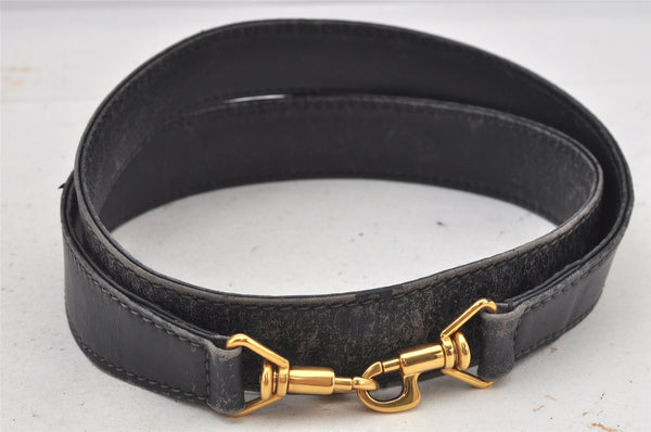 Authentic GUCCI Bamboo 2Way Shoulder Hand Bag Suede Leather Black Junk 4221K