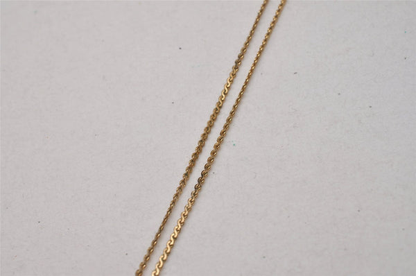 Authentic Christian Dior Gold Tone Rhinestone Chain Pendant Necklace CD 4222I