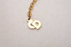 Authentic Christian Dior Gold Tone Rhinestone Chain Pendant Necklace CD 4222I