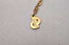 Authentic Christian Dior Gold Tone Rhinestone Chain Pendant Necklace CD 4222I