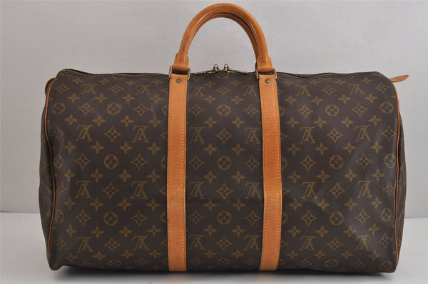 Authentic Louis Vuitton Monogram Keepall 50 Travel Boston Bag M41426 LV 4223J
