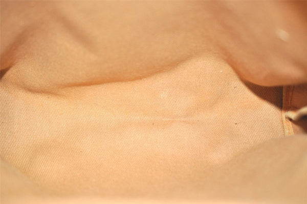 Authentic GUCCI Vintage Shoulder Tote Bag GG PVC Leather Brown 4224I