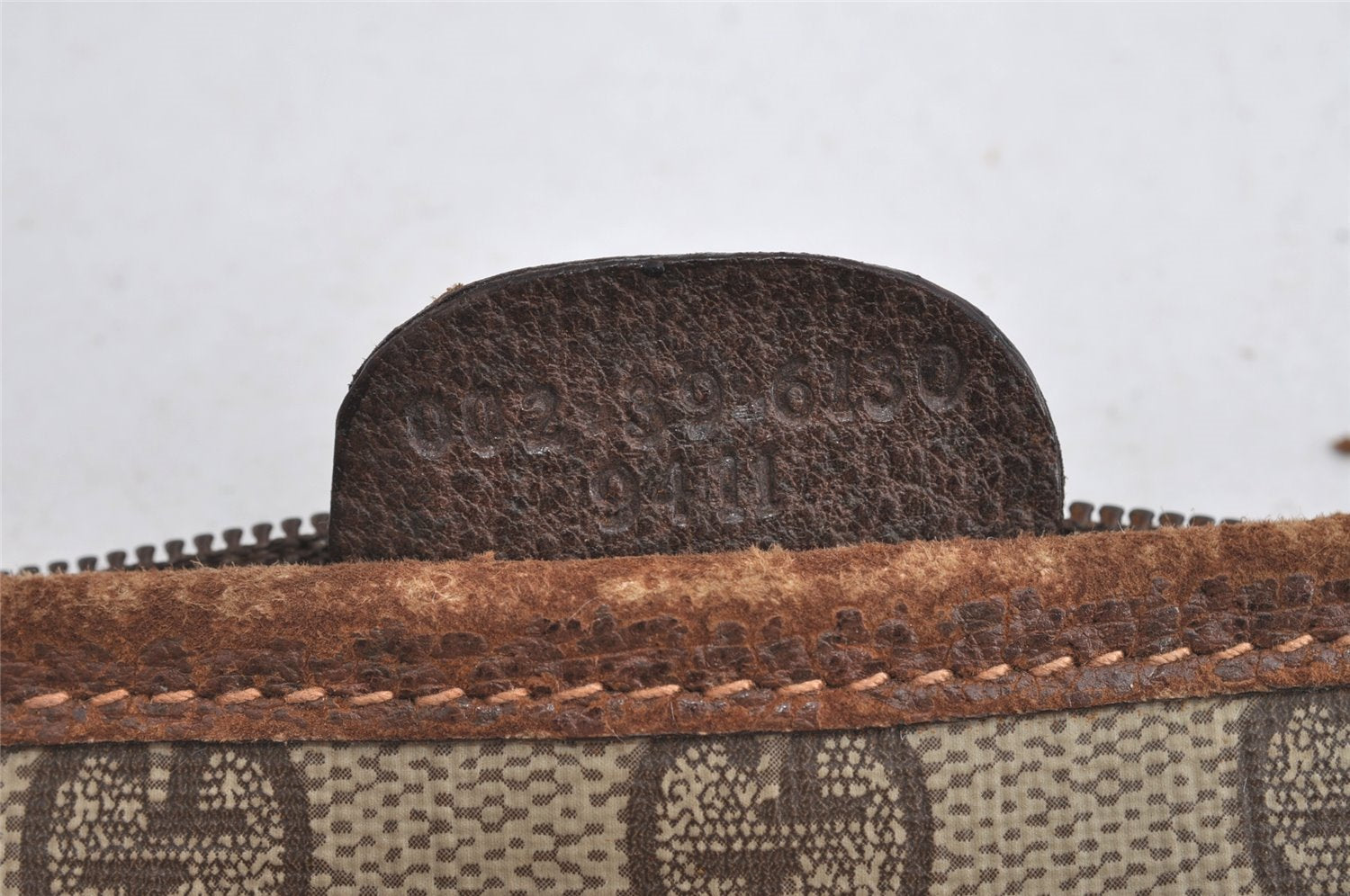 Authentic GUCCI Vintage Shoulder Tote Bag GG PVC Leather Brown 4224I