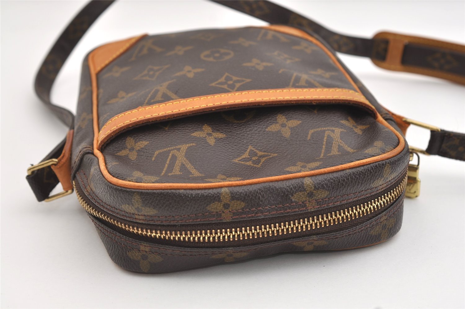 Authentic Louis Vuitton Monogram Danube Shoulder Cross Body Bag M45266 LV 4224J