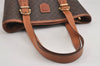 Authentic CELINE Macadam Blason Shoulder Hand Bag PVC Leather Brown 4226J