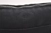 Authentic HERMES Bolide 20 Pouch Cosmetic Cotton Canvas Leather Black 4226K