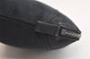 Authentic HERMES Bolide 20 Pouch Cosmetic Cotton Canvas Leather Black 4226K