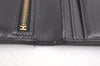 Authentic HERMES Bearn Classic Leather Long Wallet Purse Black 4227K