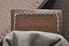 Authentic BURBERRY Vintage Leather Shoulder Bag Purse Beige 4228J