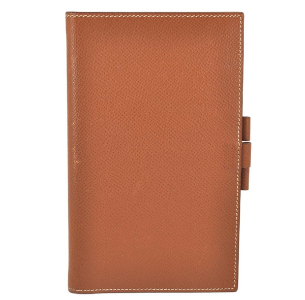 Authentic HERMES Vision II Simple Agenda Cover Day Planner Leather Brown 4228K