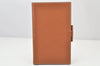 Authentic HERMES Vision II Simple Agenda Cover Day Planner Leather Brown 4228K