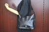 Authentic CELINE Vintage Shoulder Bag Purse Leather Black 4229H