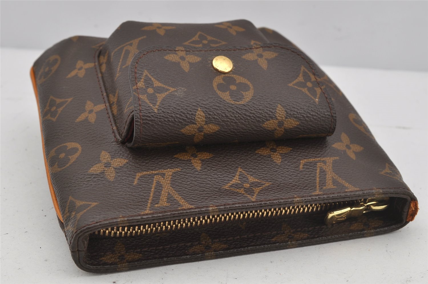 Authentic Louis Vuitton Monogram Partition Clutch Hand Bag Purse M51901 LV 4229J