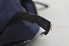 Authentic FENDI Zucchino Shoulder Hand Bag Canvas Leather Navy Blue 4230I