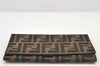 Authentic FENDI Vintage Zucca Long Wallet Purse Canvas Leather Brown 4230K