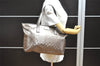 Authentic GUCCI GG Imprime Shoulder Tote Bag GG PVC Leather 211137 Silver 4231I