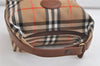 Authentic Burberrys Nova Check Canvas Leather Hand Bag Purse Beige 4231K