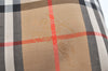 Authentic Burberrys Nova Check Canvas Leather Hand Bag Purse Beige 4231K