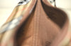 Authentic Burberrys Nova Check Canvas Leather Hand Bag Purse Beige 4231K