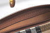 Authentic Burberrys Nova Check Canvas Leather Hand Bag Purse Beige 4231K
