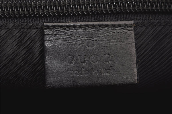 Authentic GUCCI Shoulder Cross Body Bag GG Canvas Leather 0190433 Black 4232I