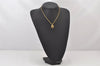 Authentic Christian Dior Gold Tone Rhinestone Chain Pendant Necklace CD 4232K