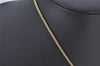 Authentic Christian Dior Gold Tone Rhinestone Chain Pendant Necklace CD 4232K