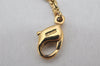 Authentic Christian Dior Gold Tone Rhinestone Chain Pendant Necklace CD 4232K