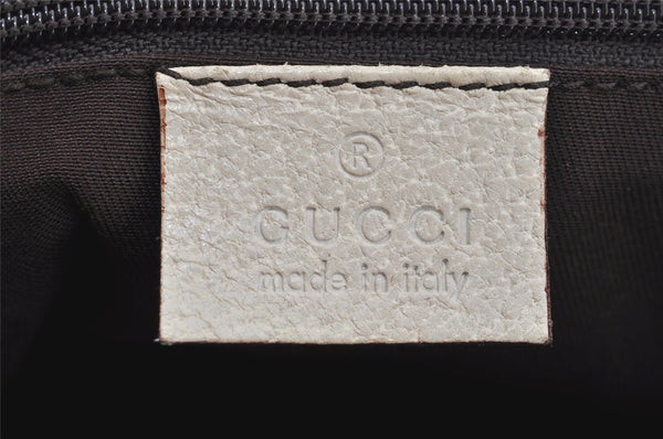 Authentic GUCCI Abbey Shoulder Tote Bag GG Canvas Leather 141470 Brown 4233I