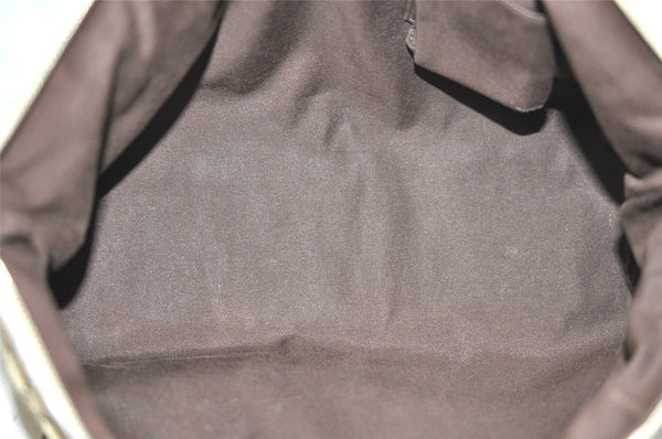 Authentic GUCCI Abbey Shoulder Tote Bag GG Canvas Leather 141470 Brown 4233I