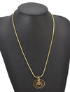 Authentic Christian Dior Gold Tone Chain Pendant Necklace CD 4233K