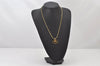 Authentic Christian Dior Gold Tone Chain Pendant Necklace CD 4233K