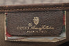 Authentic GUCCI Vintage Shoulder Hand Tote Bag GG PVC Leather Brown 4234I
