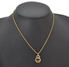 Authentic Christian Dior Gold Tone Chain Pendant Necklace CD 4234K