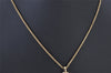 Authentic Christian Dior Gold Tone Chain Pendant Necklace CD 4234K