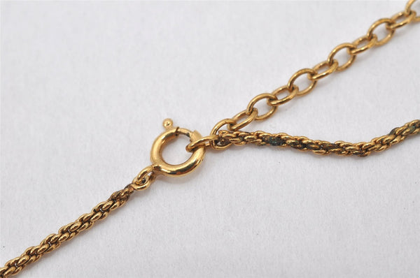 Authentic Christian Dior Gold Tone Chain Pendant Necklace CD 4234K