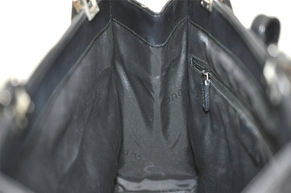 Authentic GUCCI Jackie Shoulder Hand Bag GG Canvas Leather 0021073 Black 4235I