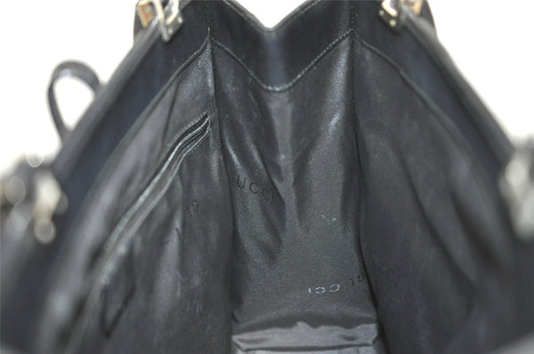 Authentic GUCCI Jackie Shoulder Hand Bag GG Canvas Leather 0021073 Black 4235I