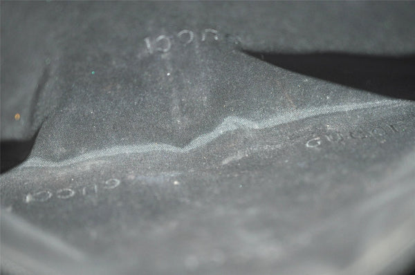 Authentic GUCCI Jackie Shoulder Hand Bag GG Canvas Leather 0021073 Black 4235I