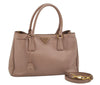 Authentic PRADA Vintage Leather 2Way Shoulder Hand Bag Purse Pink 4235J