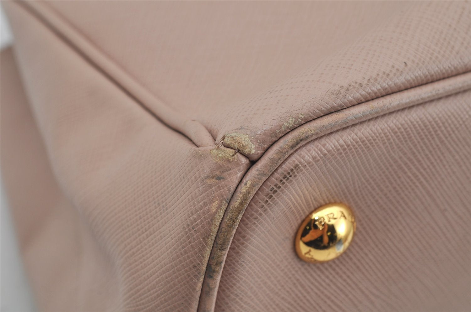 Authentic PRADA Vintage Leather 2Way Shoulder Hand Bag Purse Pink 4235J