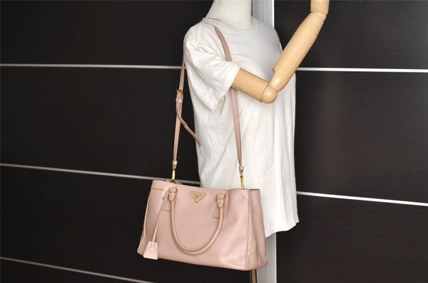 Authentic PRADA Vintage Leather 2Way Shoulder Hand Bag Purse Pink 4235J