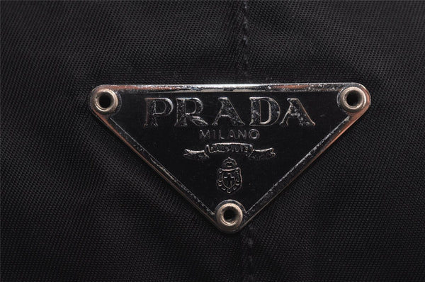 Authentic PRADA Nylon Tessuto Leather Shoulder Hand Bag Purse Black 4236J