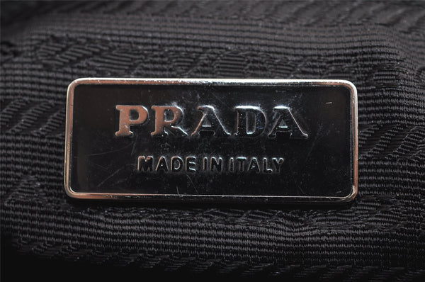 Authentic PRADA Nylon Tessuto Leather Shoulder Hand Bag Purse Black 4236J